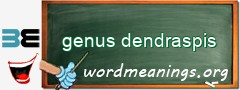 WordMeaning blackboard for genus dendraspis